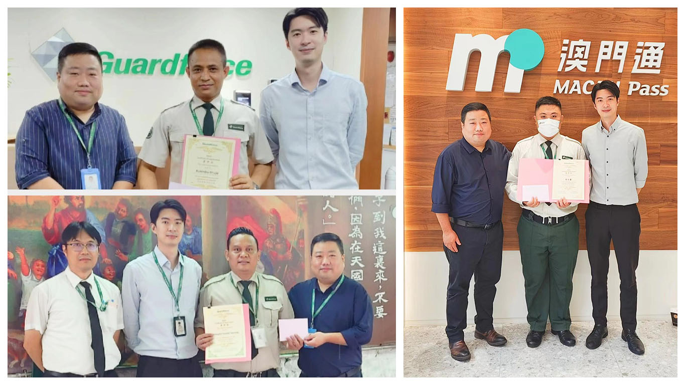 Guardforce Macau Guards Receiving Customers’ Appreciation